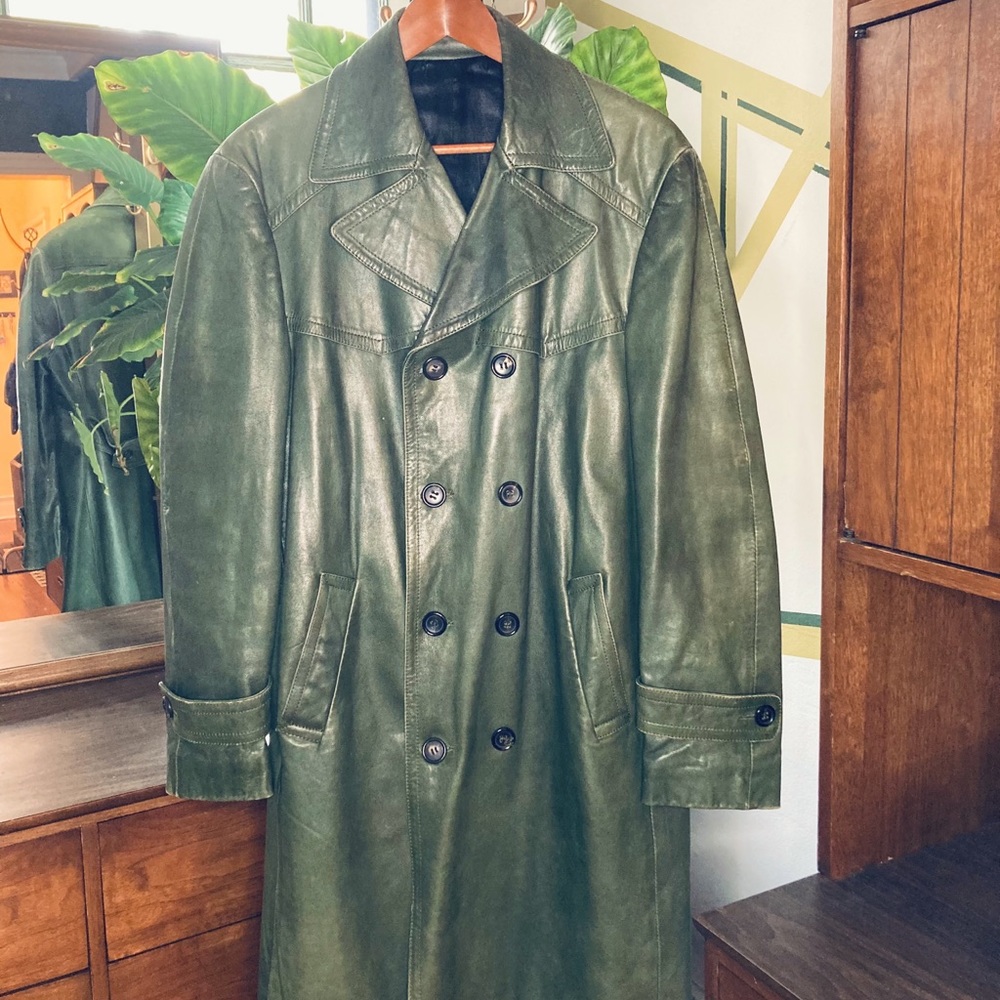 Vintage Italian Leather New York Industrie Coat